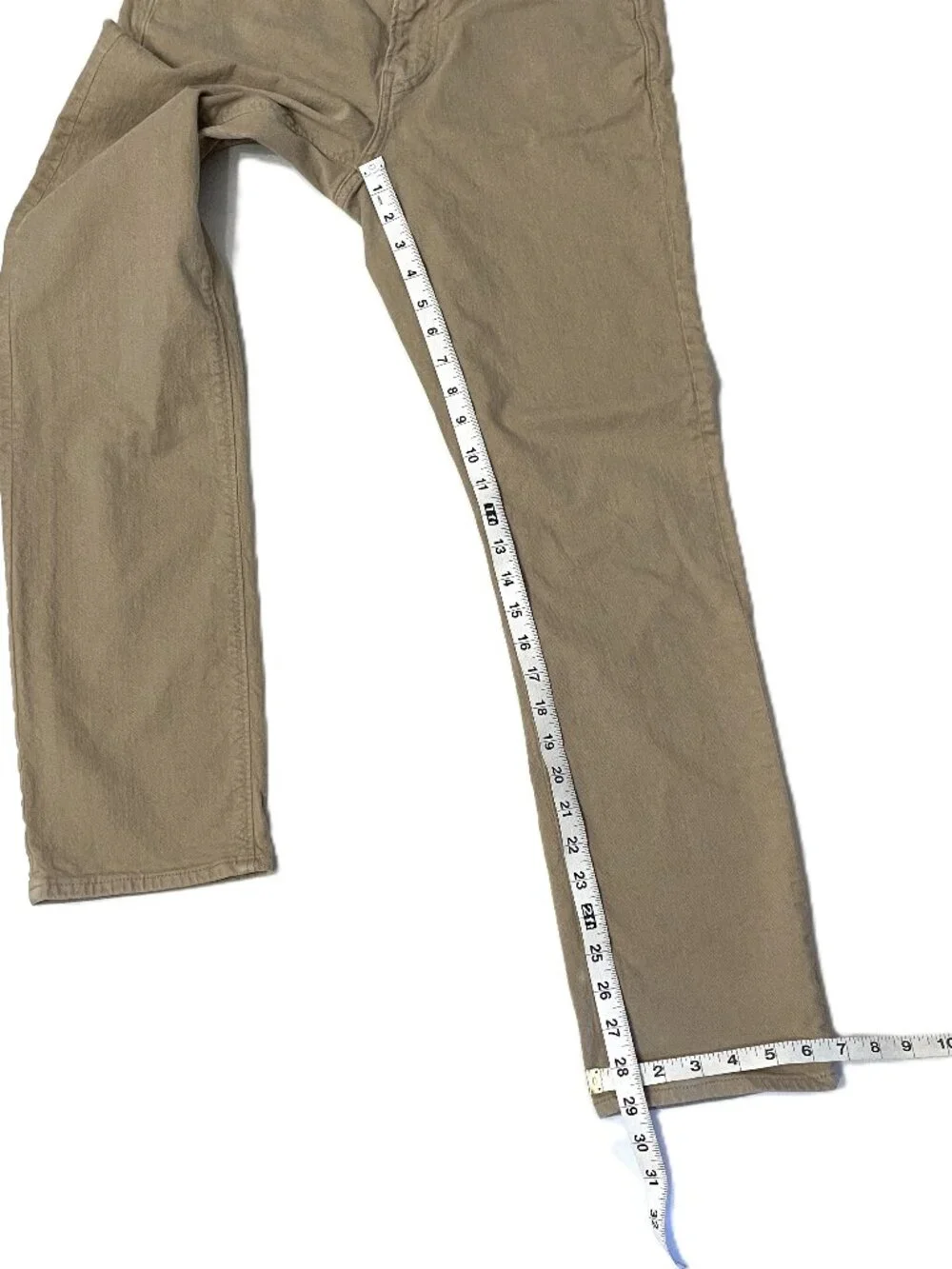 J.Crew 770 Jeans Men 30x30 * Khaki Pants Denim Stretch 5-Pocket Straight AZ962